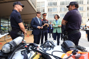 Salvador Illa visita Mossos d'esquadra