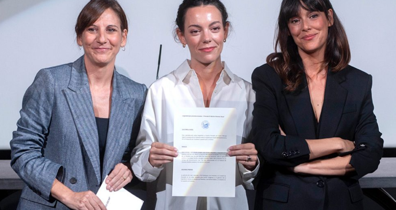 Malena Alterio, Victoria Luengo y Belén Cuesta anunciando las cintas que aspiran a representar a nuestro país en la 97 edición de los Premios Oscar