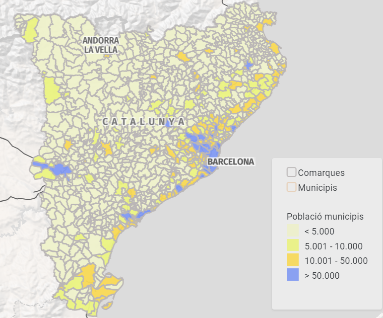 Població catalana x municipis