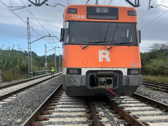 Tren descarrilado en Martorell