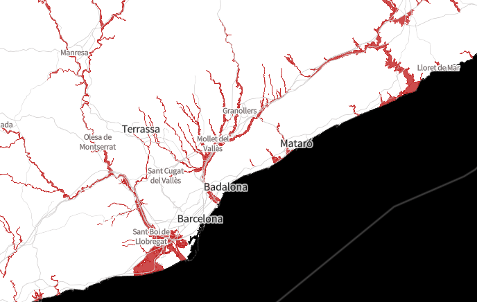 Zonas inundables Fuente Ministerio para la Transición Ecológica y el Reto Demográfico