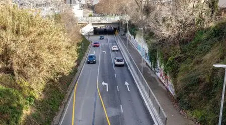 Segona fase de les obres a l'entrada de Granollers des de la carretera de Lliçà d'Amunt (BV-1432)