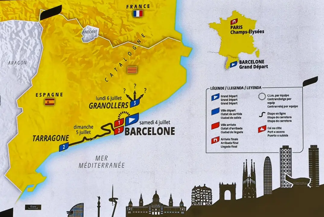 El recorregut provisional del Tour de France 2026 per Catalunya