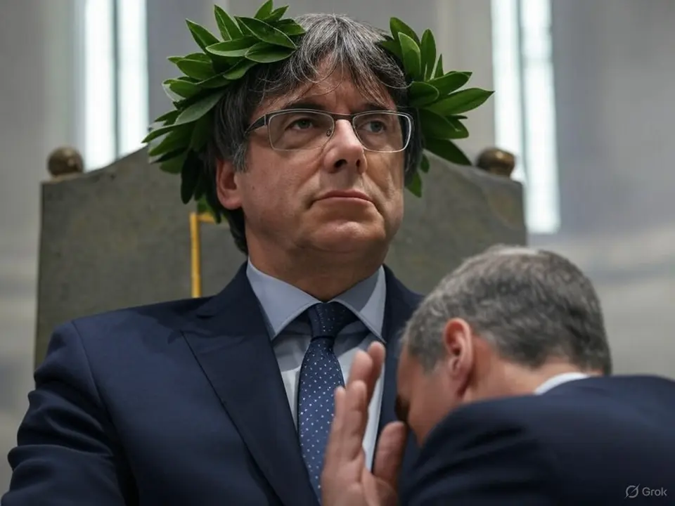 Sanchez arrodillado a Puigdemont