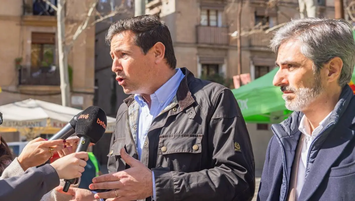 Sergio Macián y Gonzalo de Oro en la rueda de prensa de El Raval